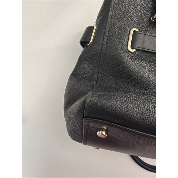 Coach Swagger Carryall Satchel Shoulder Bag Black Pebbled Leather Handbag - Picture 14 of 16